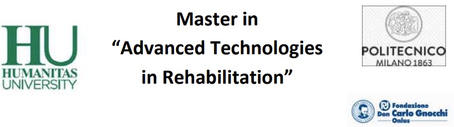 Master in Advanced Technologies in Rehabilitation 2021/2022 – HUMANITAS UNIVERSITY